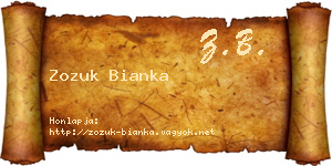 Zozuk Bianka névjegykártya